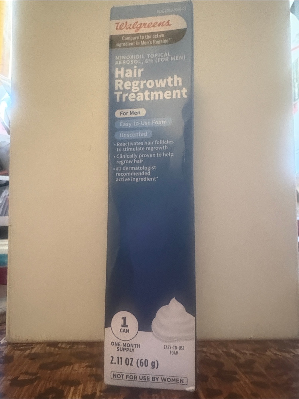 Hair Regrowth Treatment Foam for Men - Blue